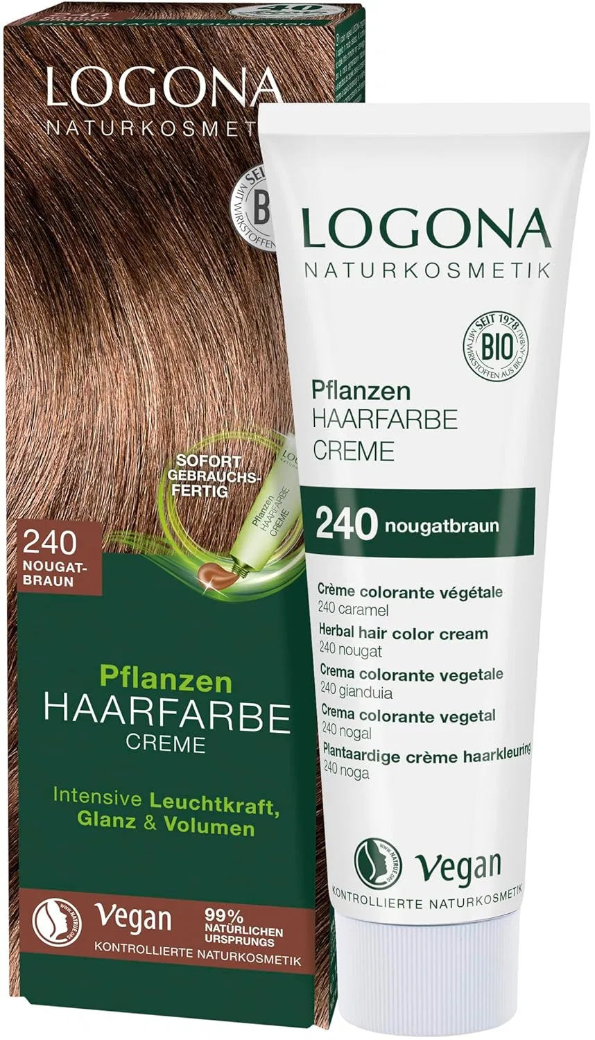 Крем-краска для волос LOGONA Natural Cosmetics Plant Hair Colour Cream 150 Logona, 240 Nougat Brown