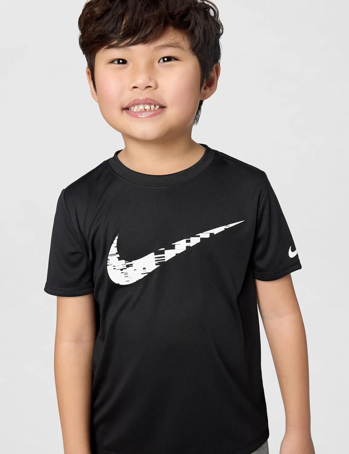 Футболка Dri-FIT с большим логотипом Nike, детская, Black — фото 2