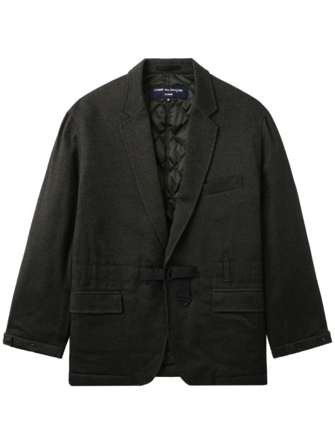

Блейзер Comme des Garçons Homme с зубчатыми лацканами, зеленый