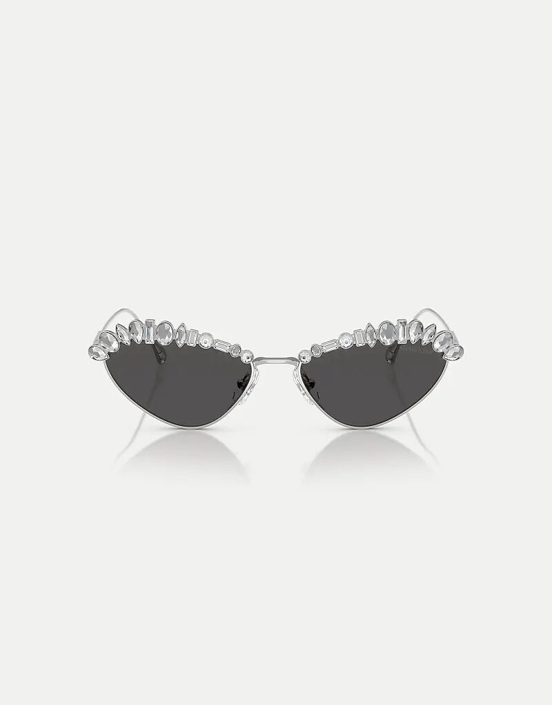 

Солнцезащитные очки Swarovski Iregular с серыми линзами в серебристом цвете