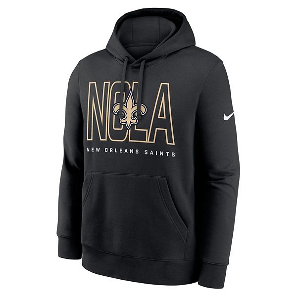 Мужская черная толстовка с капюшоном New Orleans Saints Busted Play Club Fleece Nike — фото 3