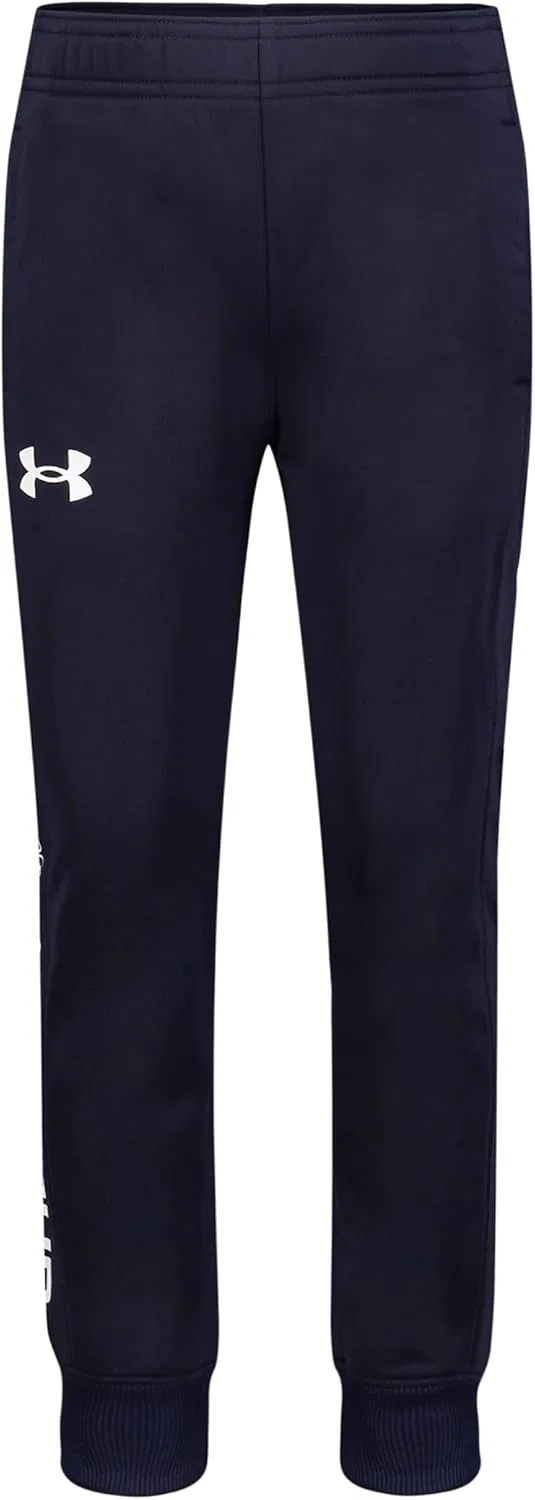 Детские спортивные штаны Under Armour Brawler Warm-up, быстросохнущие и влагоотводящие, свободного кроя, Navy Midnight Jog