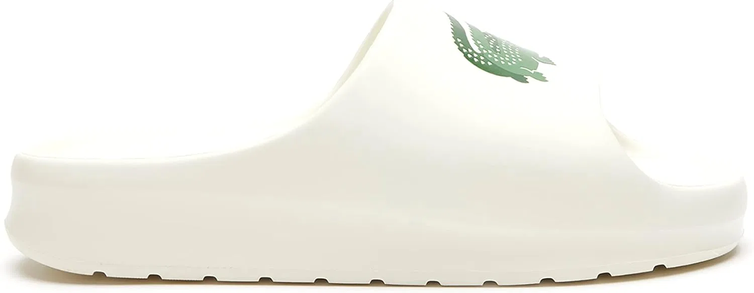 Мужские шлепанцы Serve Slide 2.0 Evo из синтетического материала с цветными блоками Lacoste, 2-White Green