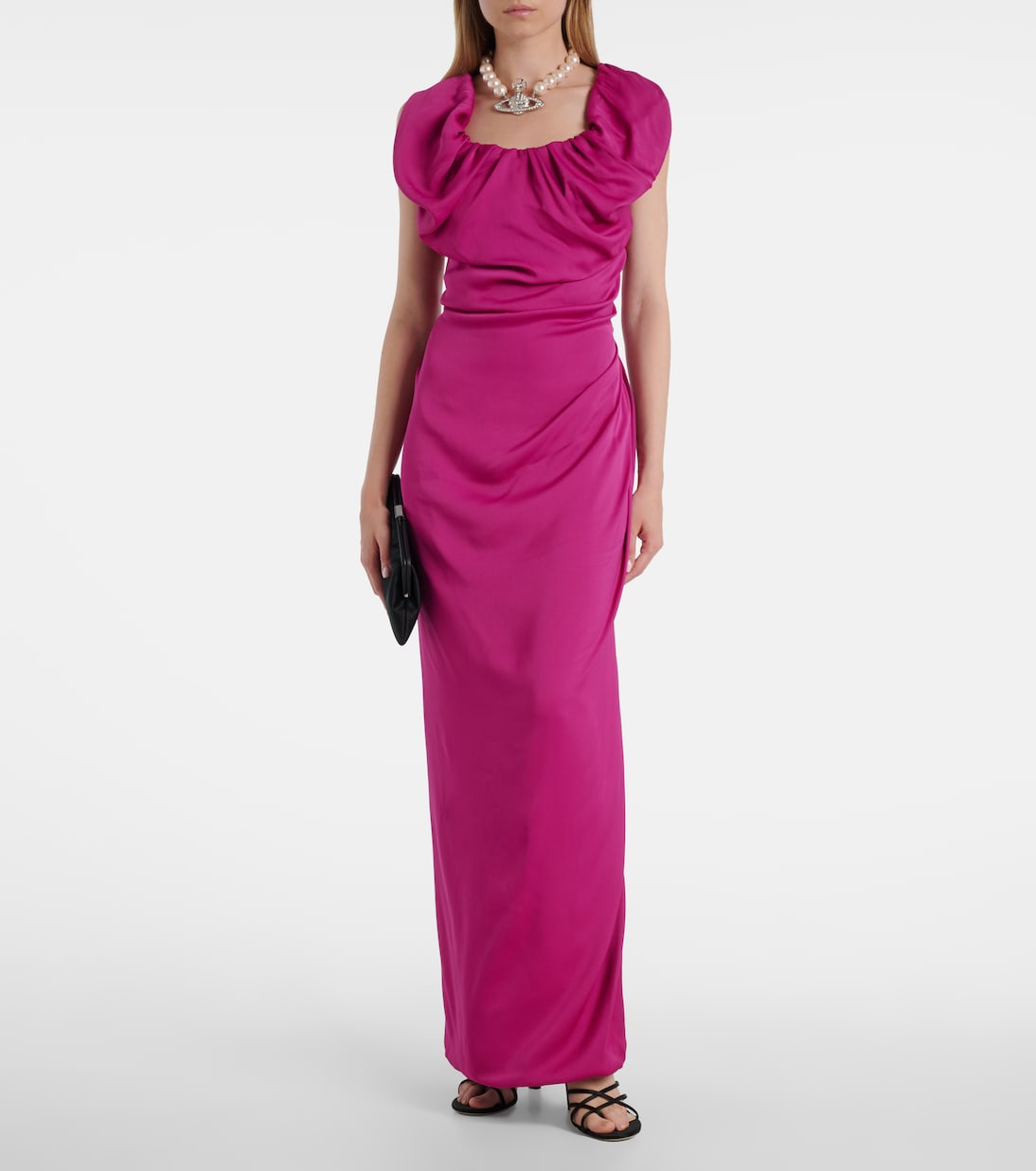 Длинное платье макси с драпировкой Ginnie Amber Vivienne Westwood, AW25-Fuchsia — фото 2