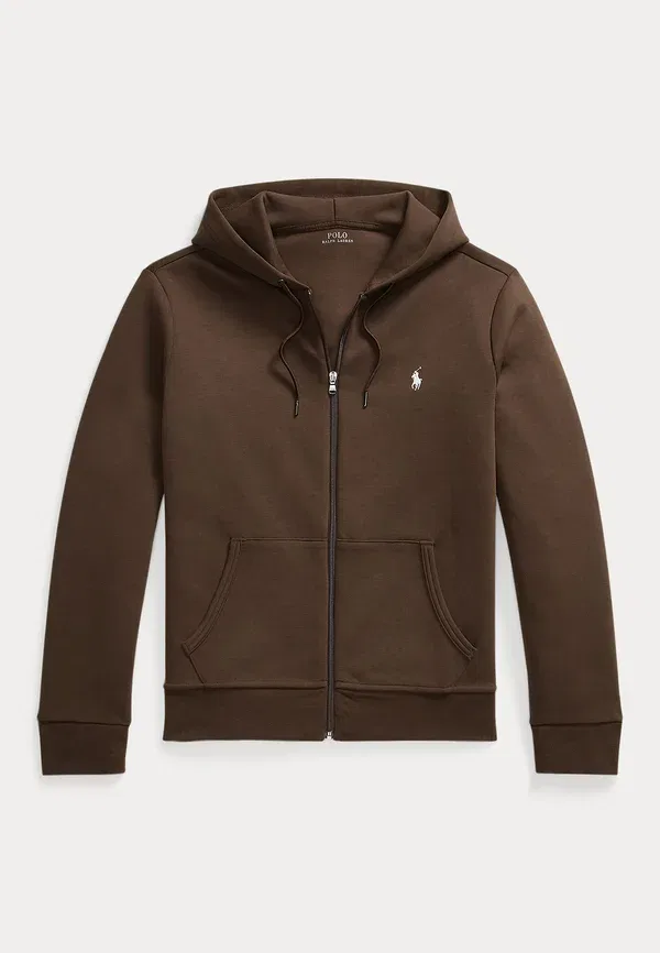 Толстовка с капюшоном на молнии Double Knit Full Zip, Polo Ralph Lauren, мускатный коричневый — фото 4