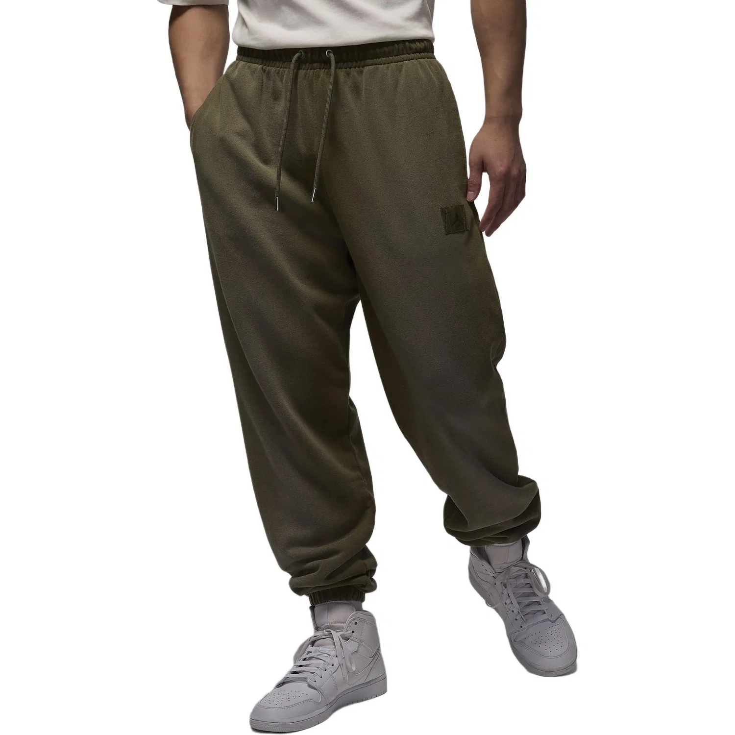Флисовые штаны Flight Fleece Men's Jordan, Olive Green — фото 4
