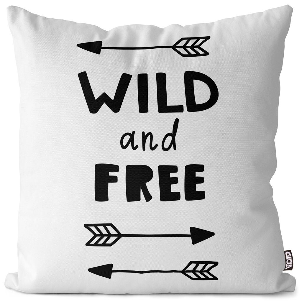 

VOID Wild Free Saying Чехол для подушки с рисунком из мультфильма Полиэстер Водонепроницаемая подушка для улицы и дома Размер: 60 x 60 см