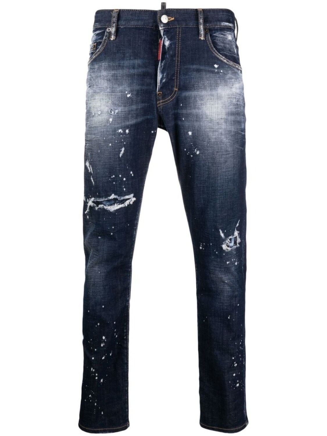 

Dsquared2 узкие джинсы с эффектом потертости, синий
