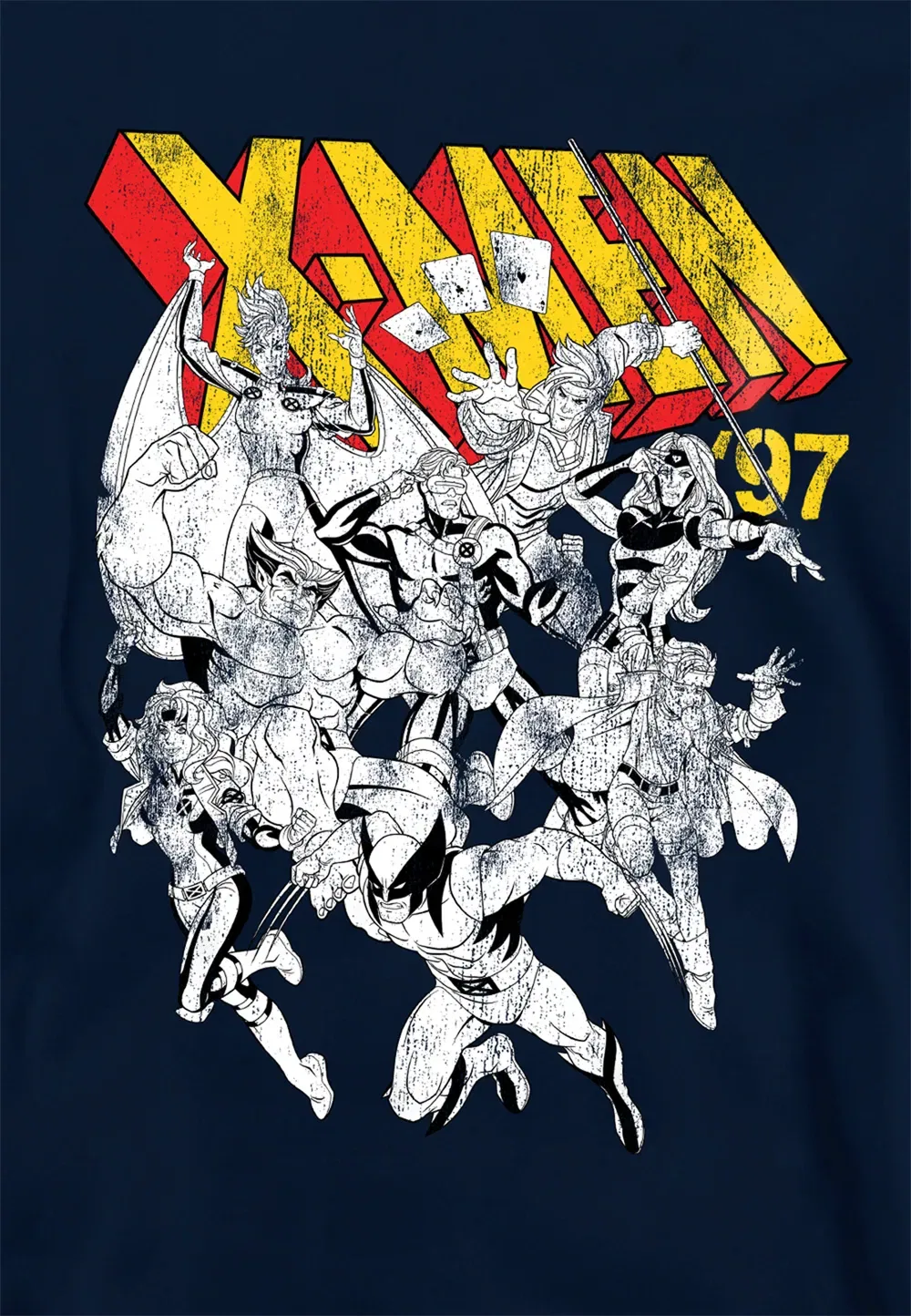 Детская худи Marvel X-Men Retro Team, темно-синий — фото 2