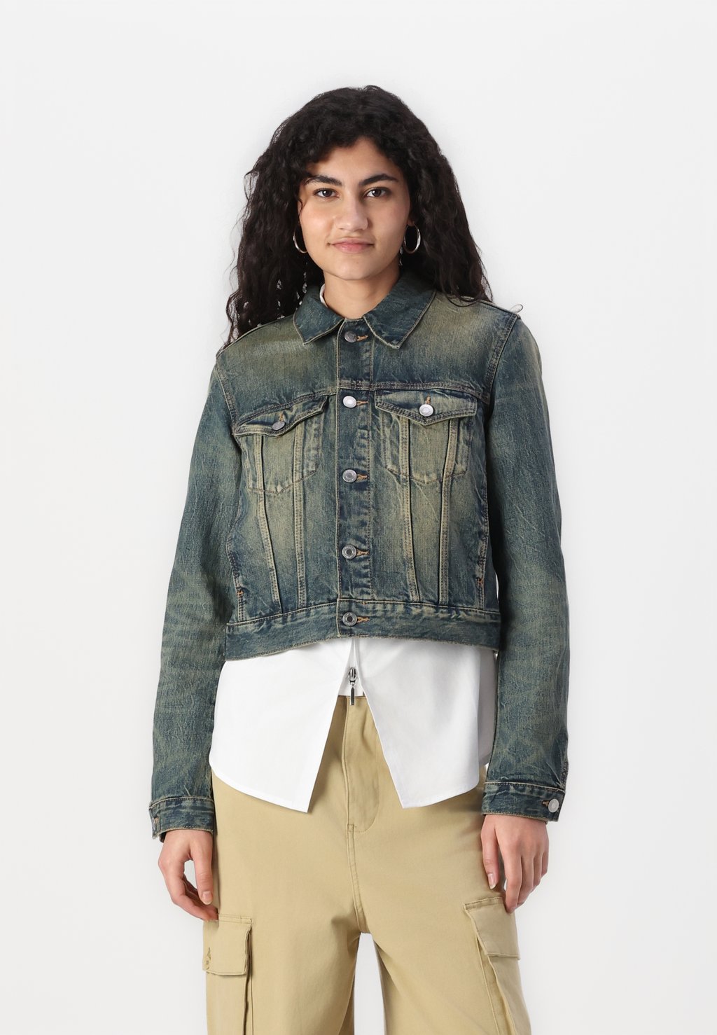 

Джинсовая куртка REGULAR TRUCKER JACKET Weekday, синий