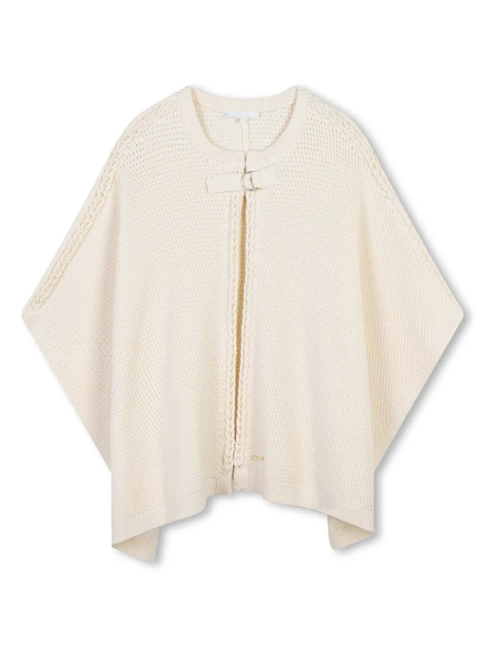 

Трикотажный кейп с логотипом Chloé Kids, нейтральный