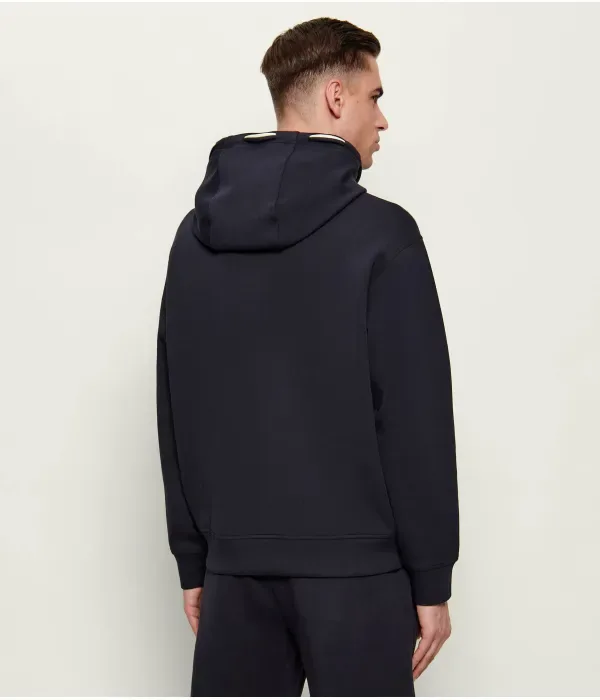 Толстовка loose fit Emporio Armani, темно-синий — фото 3