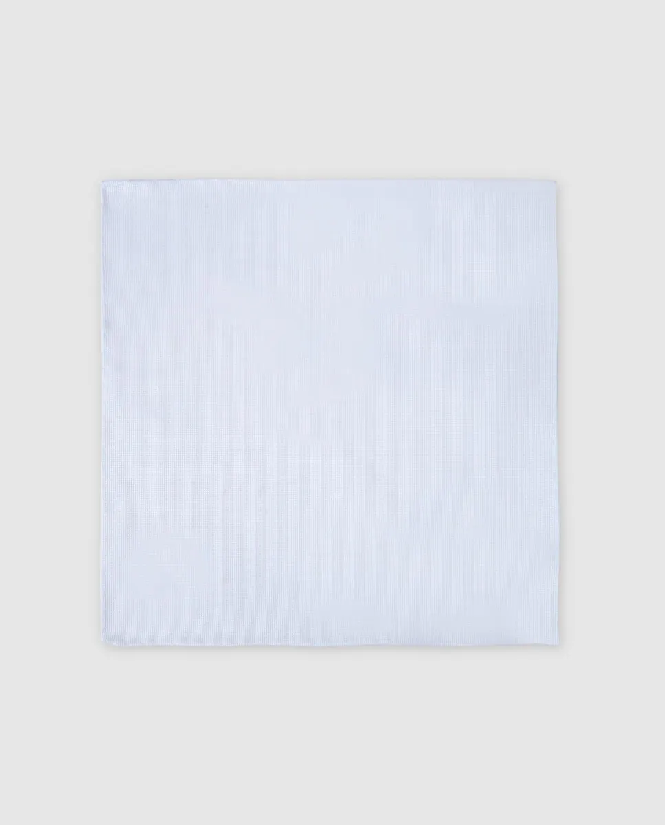 

Белый однотонный карманный платок из хлопка Olimpo