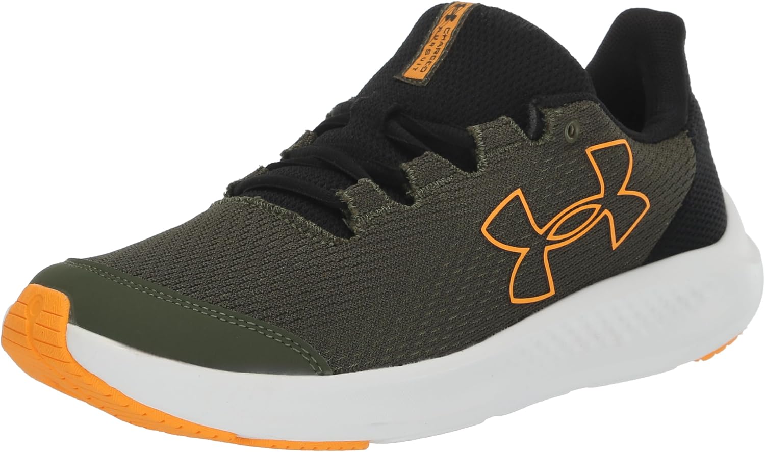 

Кроссовки для детей школьного возраста Under Armour Charged Pursuit 3, черный/зеленый/оранжевый