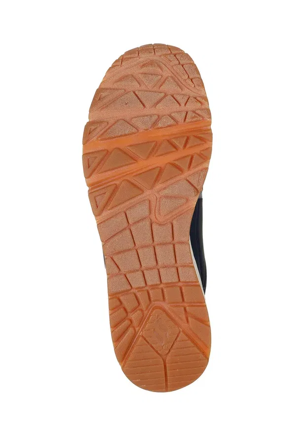 Кроссовки Skechers Uno, цвет темно-синий дурабак / каштановая замша / сетчатая отделка — фото 4