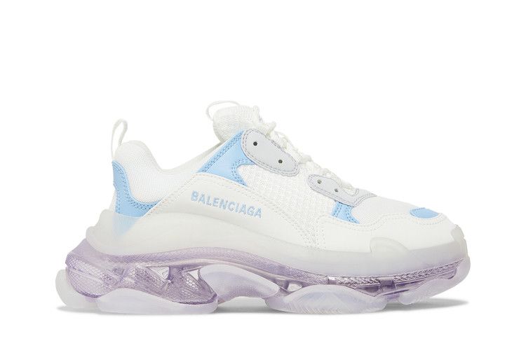 Кроссовки Balenciaga Balenciaga Wmns Triple S 'Clear Sole - Light Blue Purple', белый — фото 2