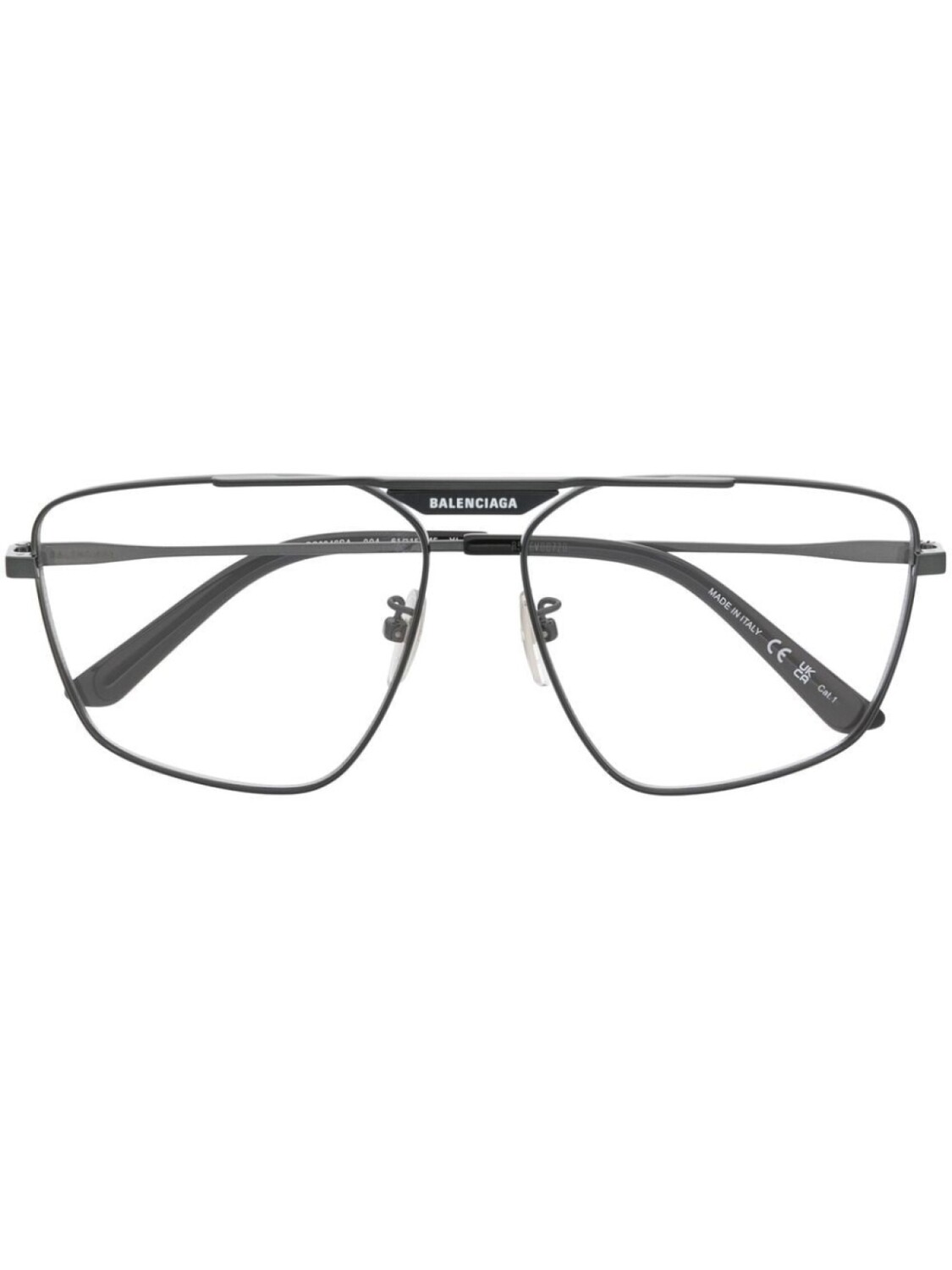 

Balenciaga Eyewear очки в глянцевой круглой оправе, черный