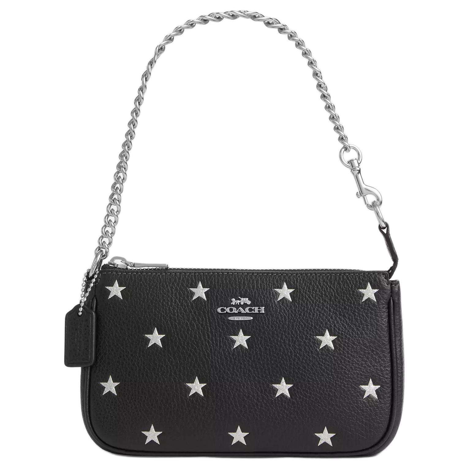 

COACH Сумка женская малая из зернистой кожи личи черная