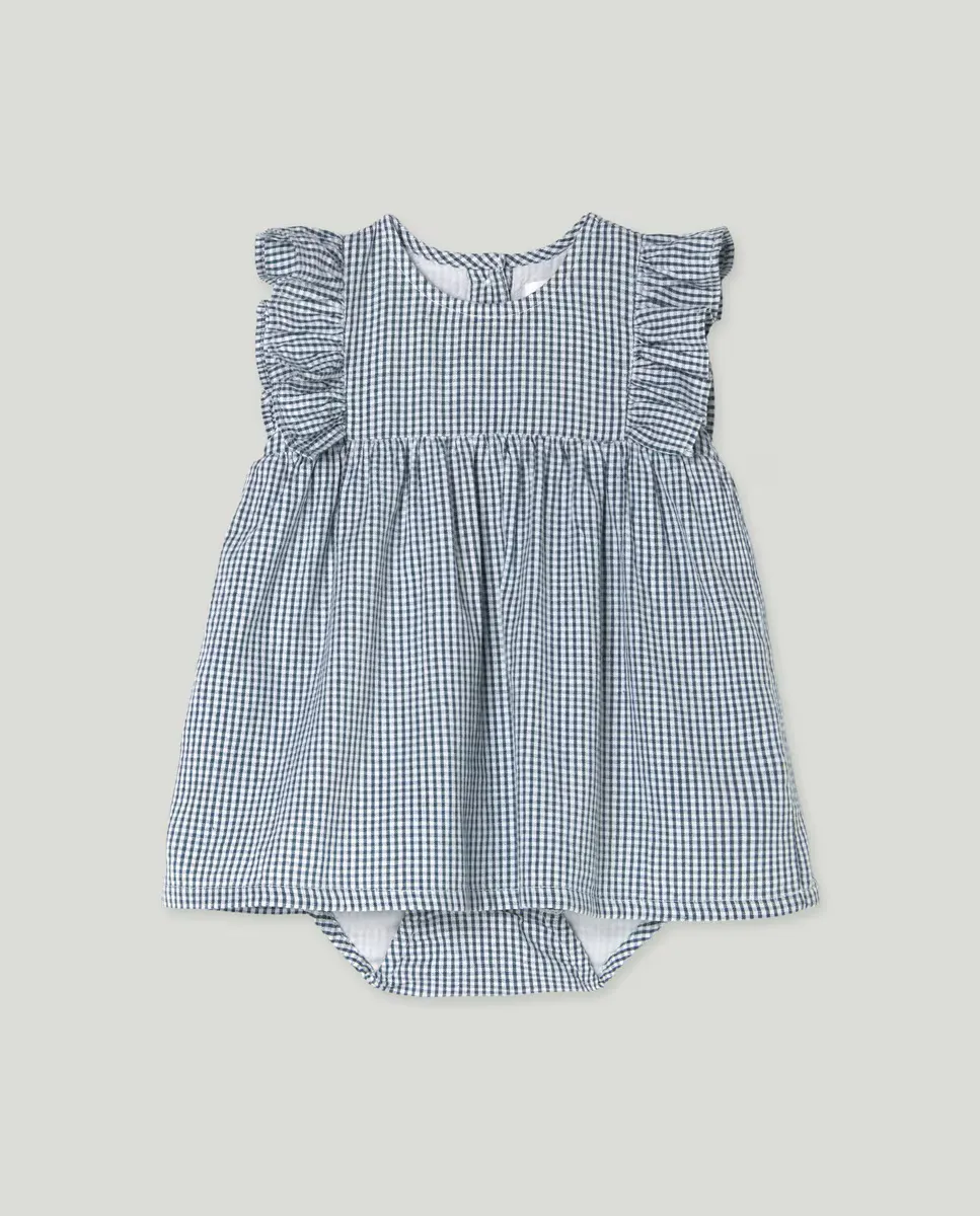 

Детское платье без рукавов в клетку Vichy Baby El Corte Inglés, синий