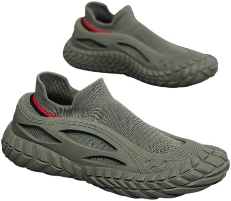 

Мужские кроссовки-носки 2025 года, легкие дышащие беговые туфли, низкие кроссовки на шнуровке для повседневной ходьбы и походов Generic, зеленый
