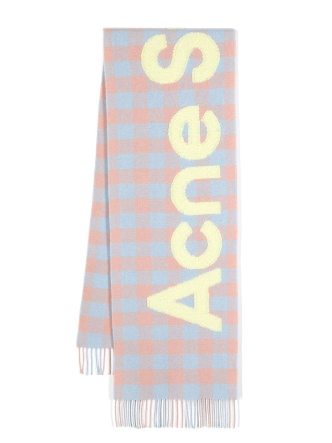 

Acne Studios шерстяной шарф с нашивкой-логотипом, синий