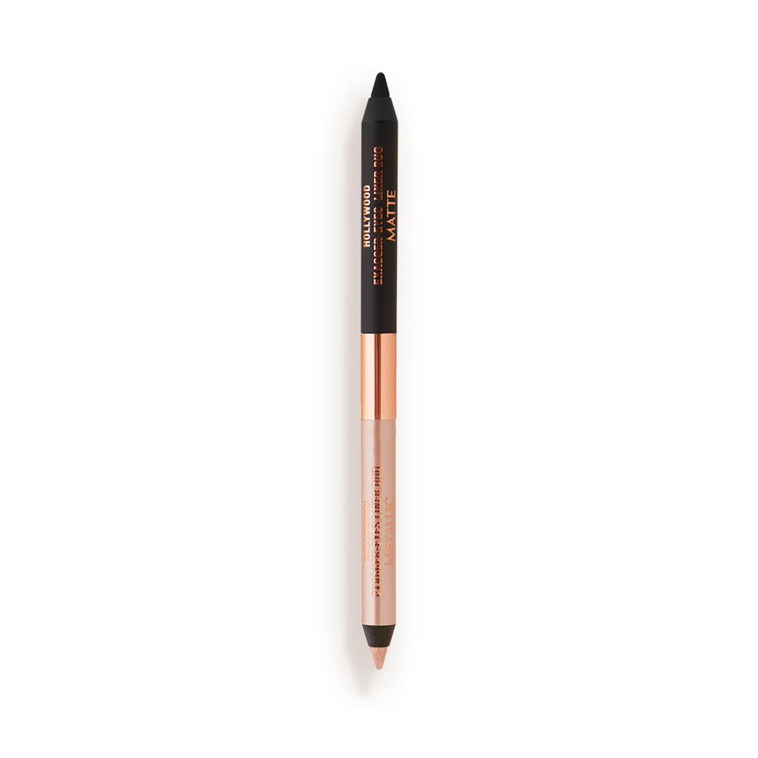 Подводка для глаз Charlotte Tilbury Exagger-Eyes Eyeliner Duo - двусторонняя, не размазывается, с двумя взаимодополняющими оттенками - стойкая, водостойкая, влагостойкая - черная, Metallic Champagne and Matte Black