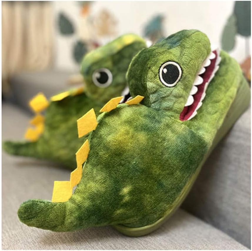 

Тапочки Liudan Новые хлопковые тапочки Милые животные Крокодил Динозавр Мягкая игрушка Обувь Зимние теплые тапочки для мужчин и женщин Корейская версия Хлопковые домашние тапочки
