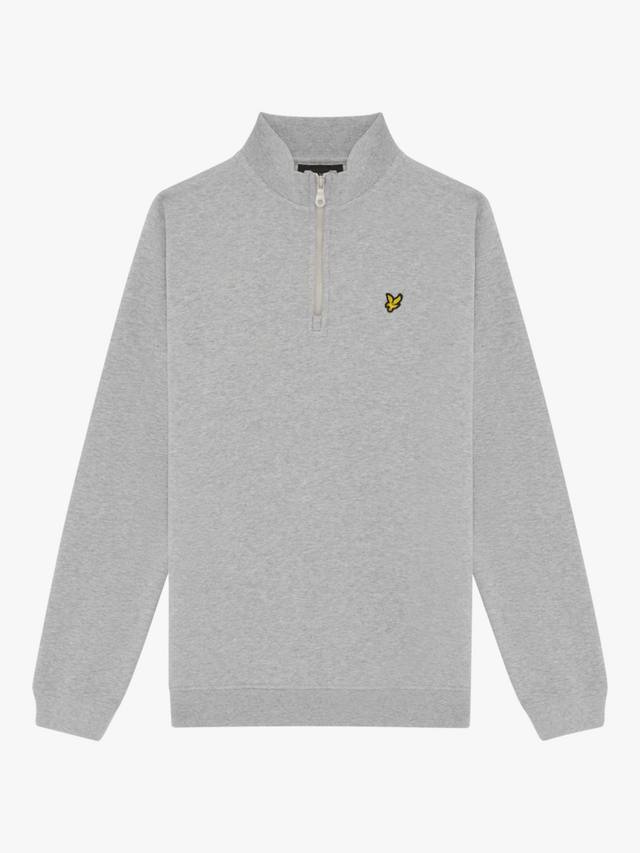 

Детская хлопковая толстовка с четвертью молнии Lyle & Scott, D24 Light Grey Marl