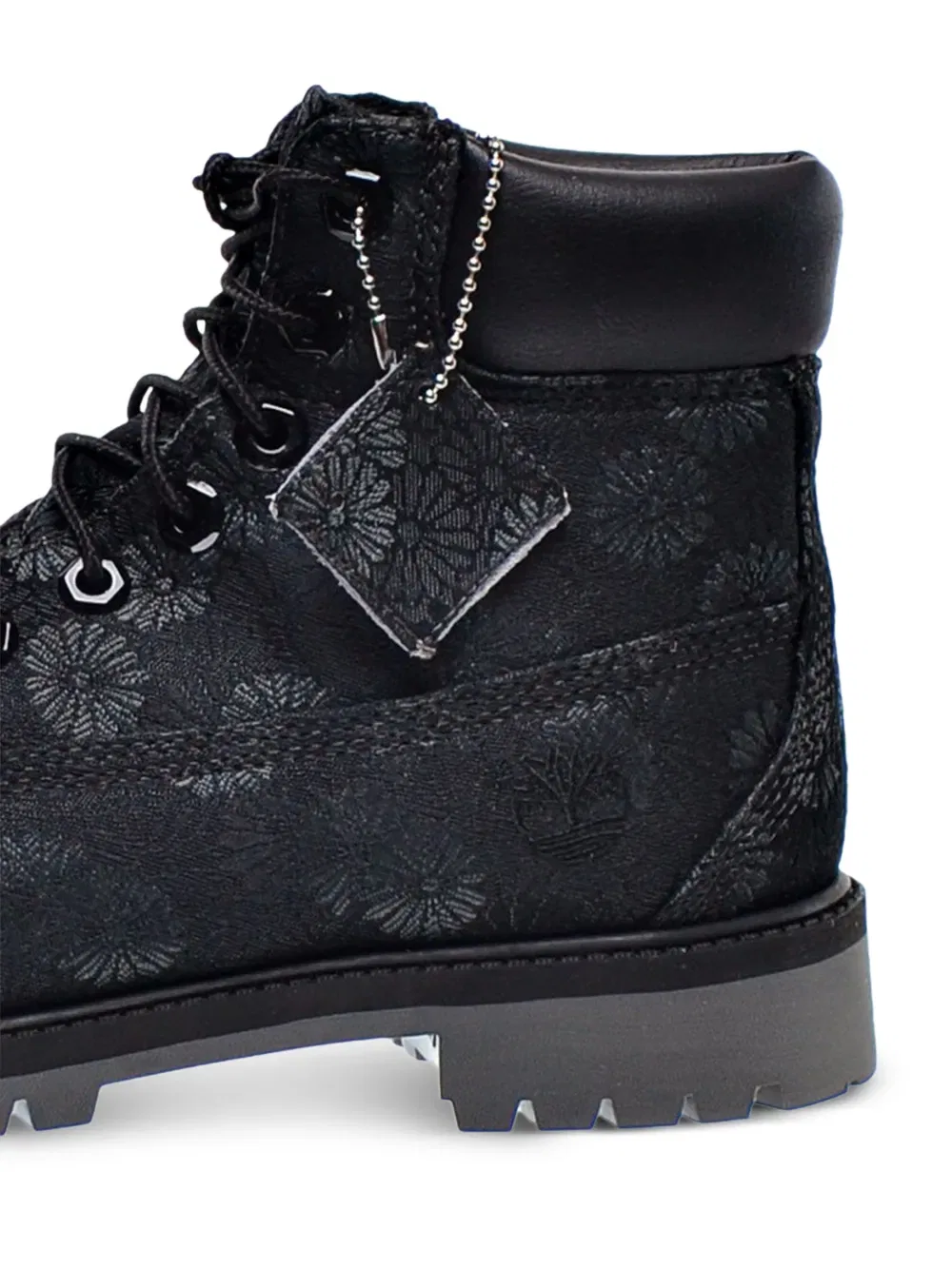 Ботинки с цветочным узором, 6 дюймов Timberland Kids, черный — фото 2
