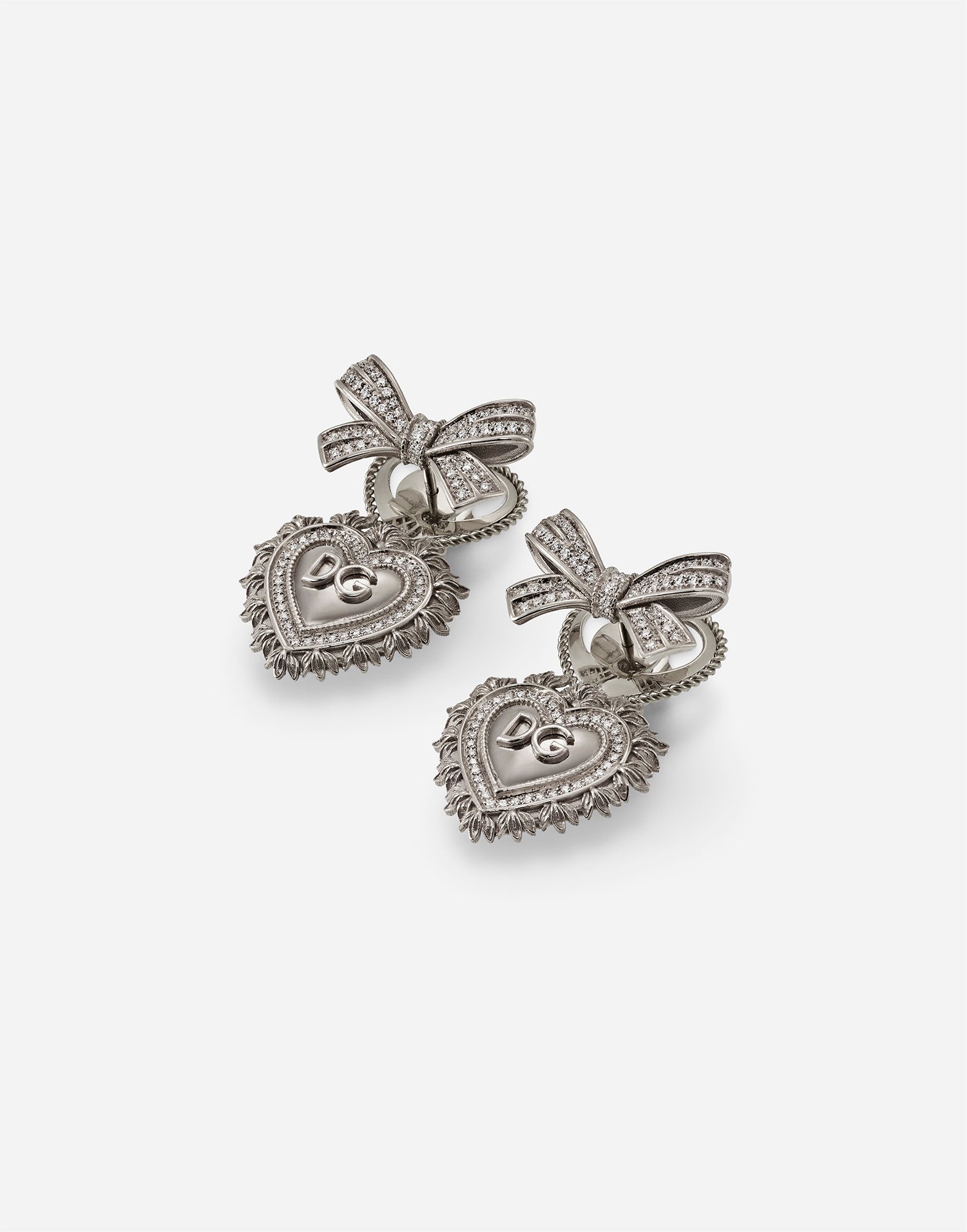 Серьги devotion18-каратное белое золото и бриллианты Dolce & Gabbana, белое золото — фото 2