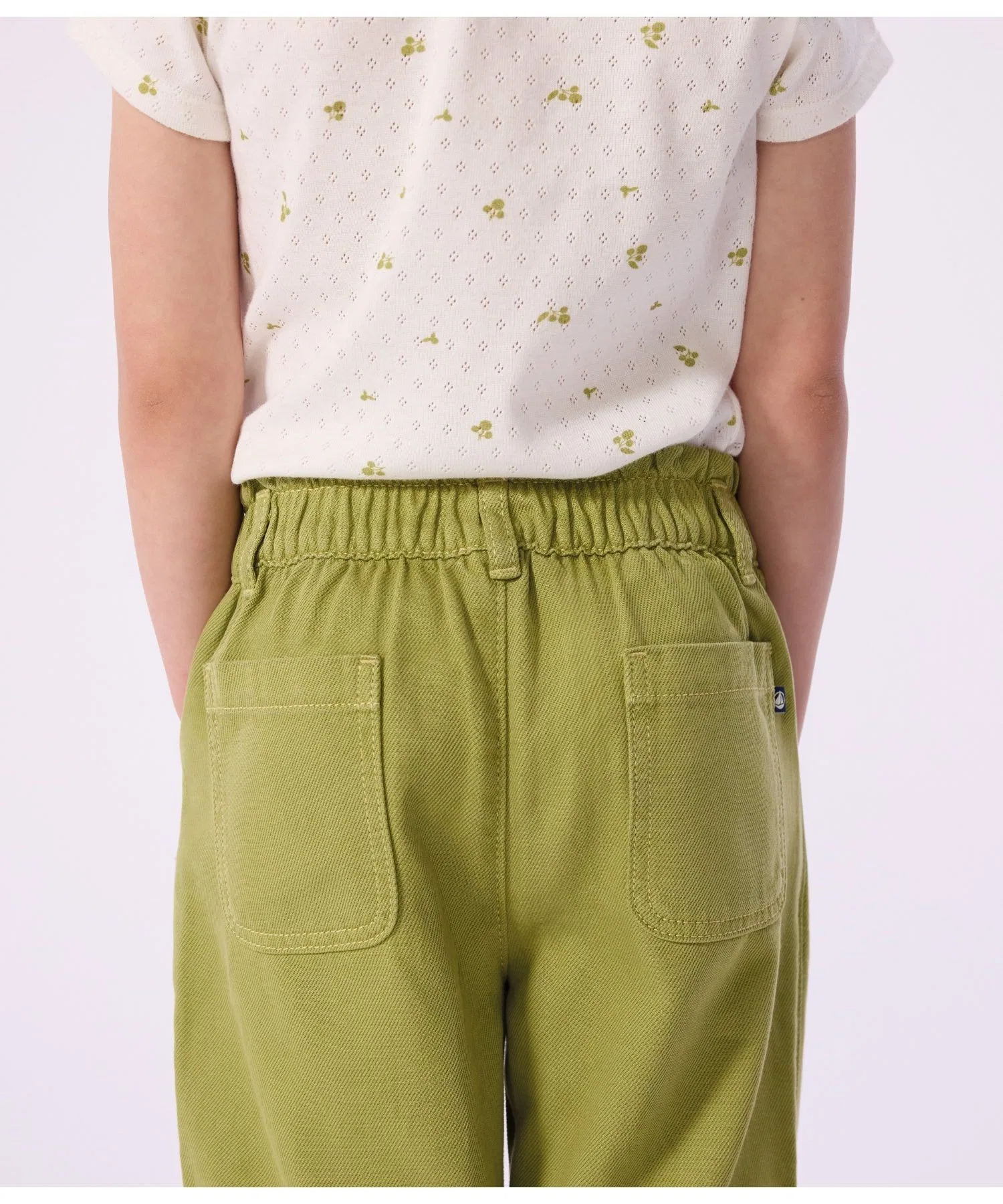 Детские брюки из хлопка и лиоцелла PETIT BATEAU розовые — фото 3