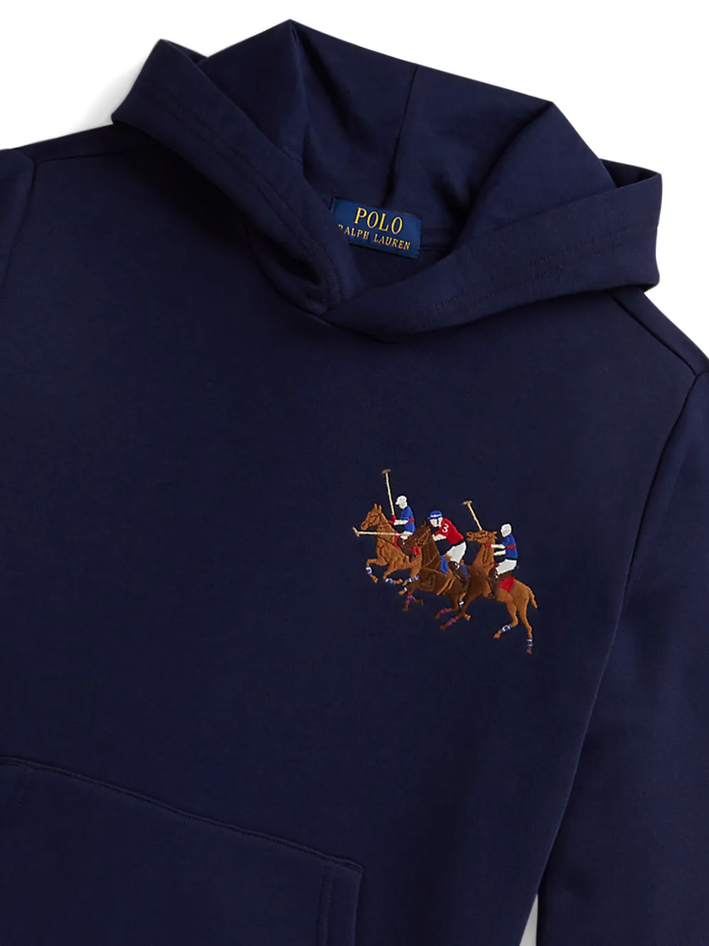 Худи с вышивкой Polo Ralph Lauren Kids, синий — фото 4