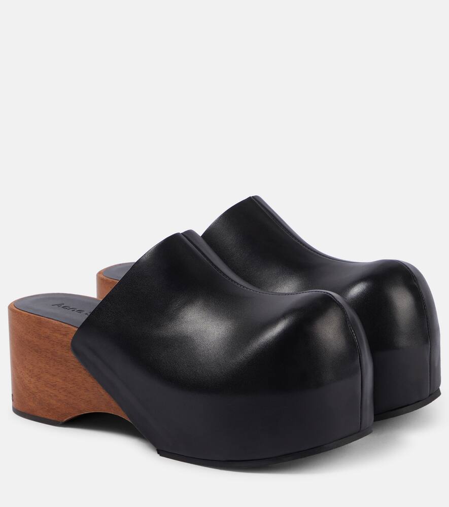 Кожаные клоги Acne Studios, Black