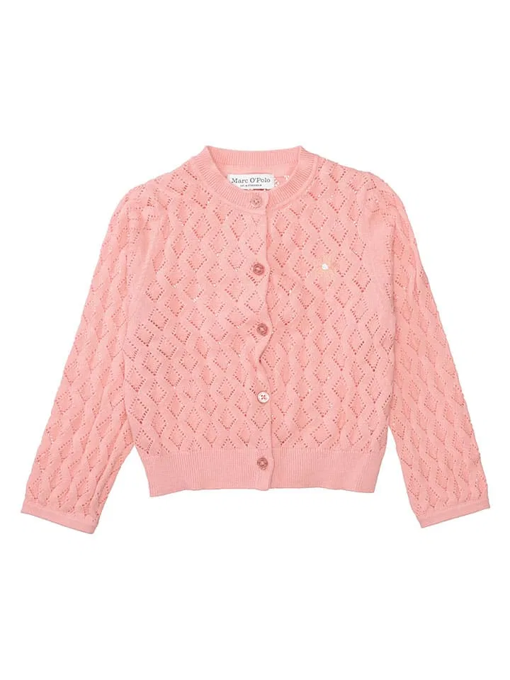 Кардиган из органического хлопка Marc O'Polo Junior, розовый