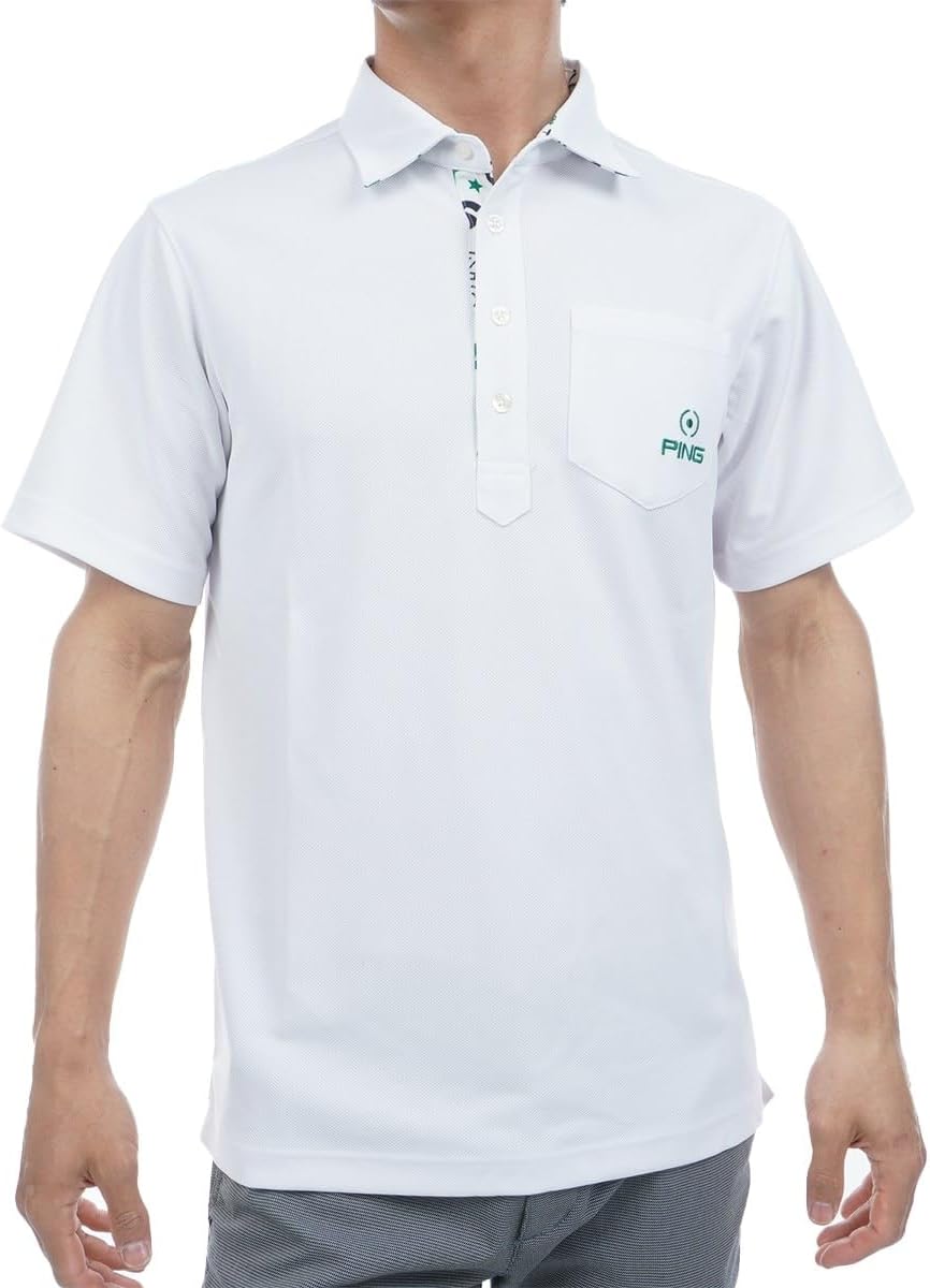 

Мужская рубашка-поло Ping с коротким рукавом (логотип бренда) / для гольфа / 621-5160213, белый