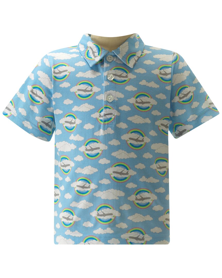 

Рубашка-поло с принтом «Призма самолета» от Рейчел Райли Rachel Riley, синий