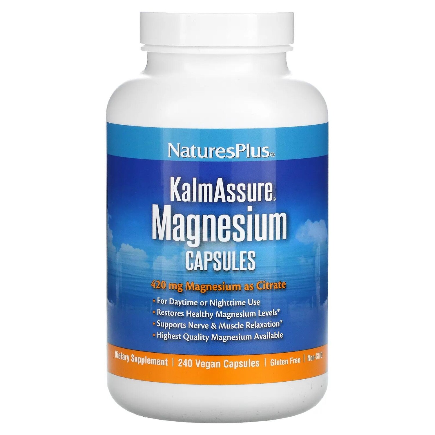 

NaturesPlus KalmAssure магний 105 мг 240 веганских капсул