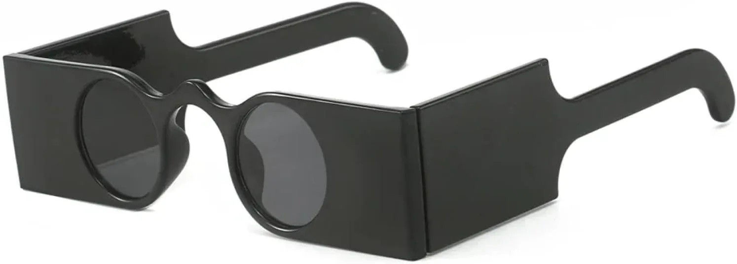 

Ретро женские солнцезащитные очки, модные, с маленькими круглыми линзами, для женщин с широкими дужками, защита от УФ-излучения UV400 TOIPASTN, Black Black