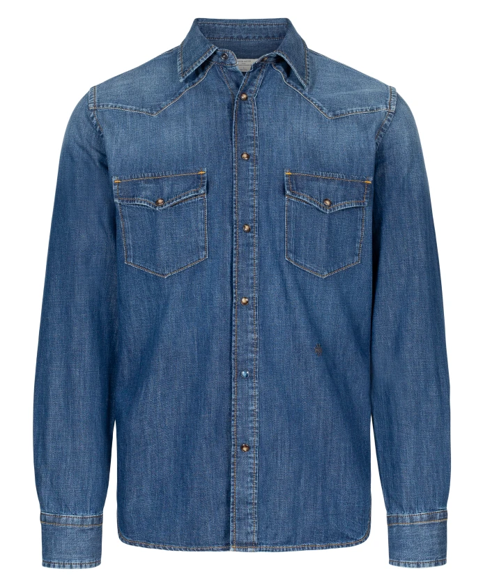 

Джинсовая рубашка Jacob Cohã«N, синий