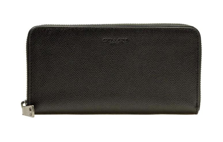 

Женский кожаный кошелек Coach Cross Grain, черный