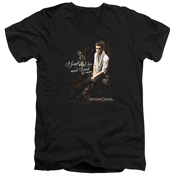 

Футболка с V-вырезом Vampire diaries i used to care Licensed Character