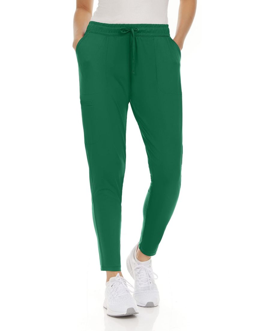 

Женские медицинские брюки средней посадки, облегающие, с 5 карманами, для активного отдыха и йоги, цвет винный, размер XX S Medichic, Hunter