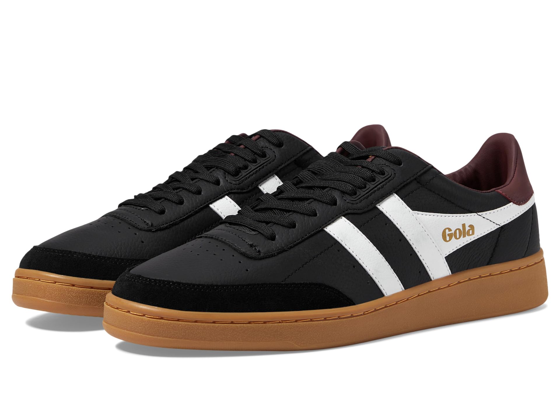 

Кроссовки Gola Contact Leather, Black/White/Burgundy/Gum