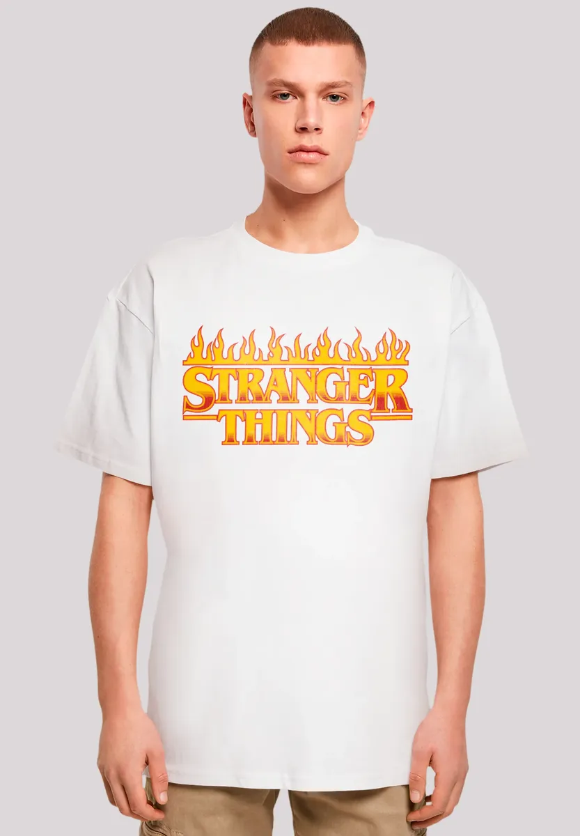 

Футболка F4NT4STIC "Stranger Things Fire Logo", премиум качество, белый