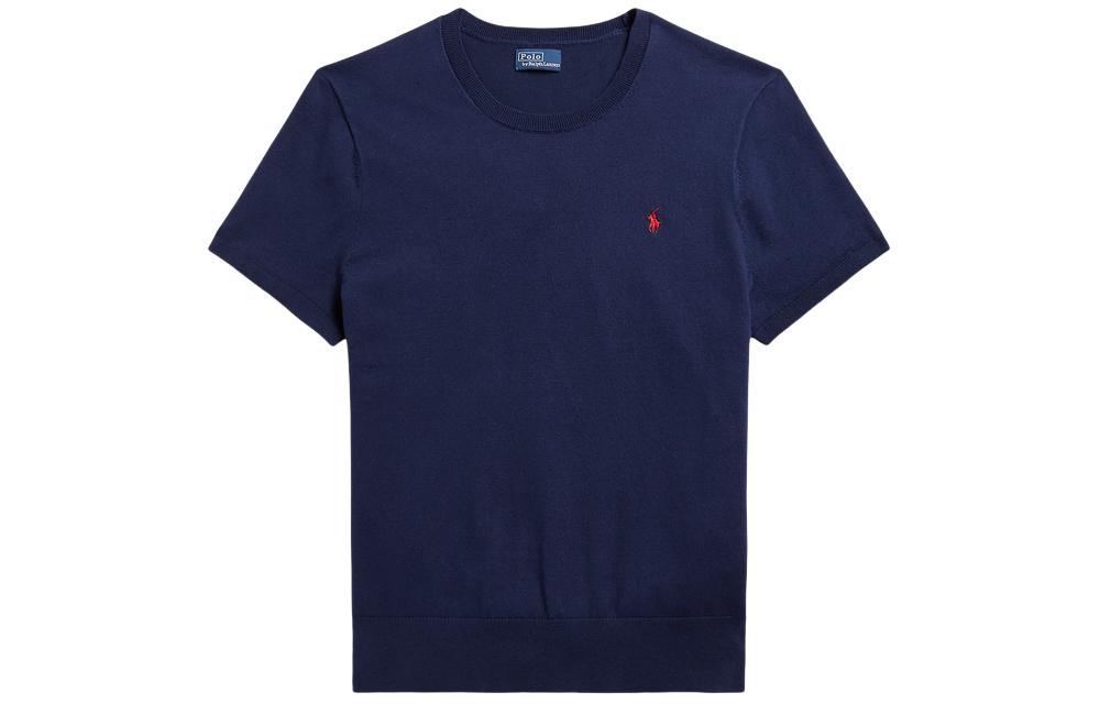 

Футболка поло с вышитым логотипом Ralph Lauren, синяя