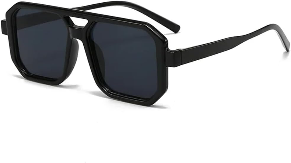 

Винтажные мужские солнцезащитные очки с двойной перемычкой, модные очки с прозрачными линзами, женские солнцезащитные очки в тренде, защита от УФ-излучения UV400 SZVVBKK, A