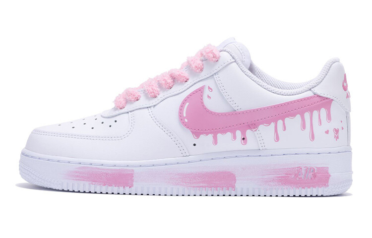 

Кроссовки для скейтбординга Air Force 1 женские, низкие, белые/пудровые Nike, Белый, Кроссовки для скейтбординга Air Force 1 женские, низкие, белые/пудровые Nike