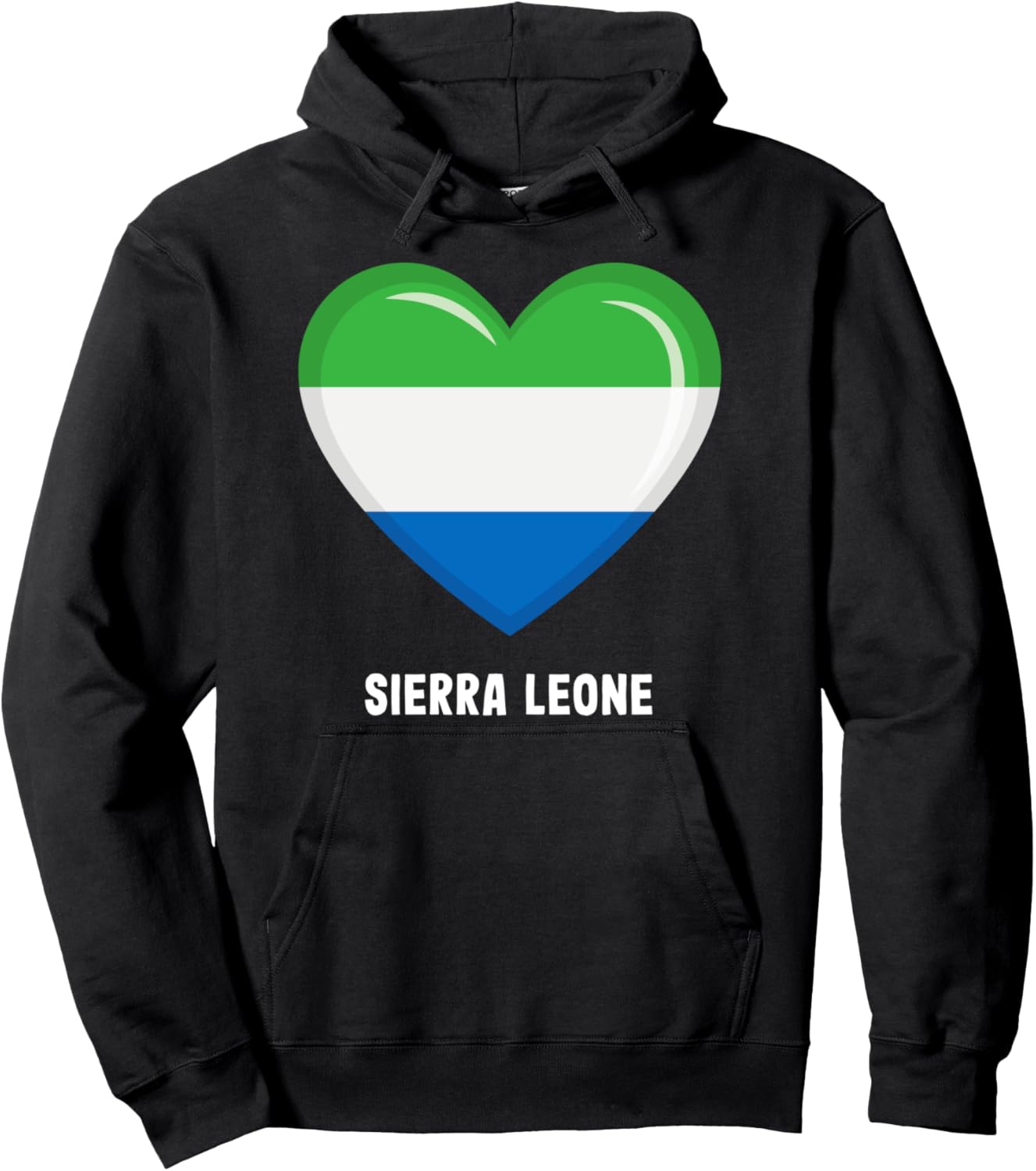 

Худи с флагом Сьерра-Леоне Sierra Leone Flag Clothing, черный