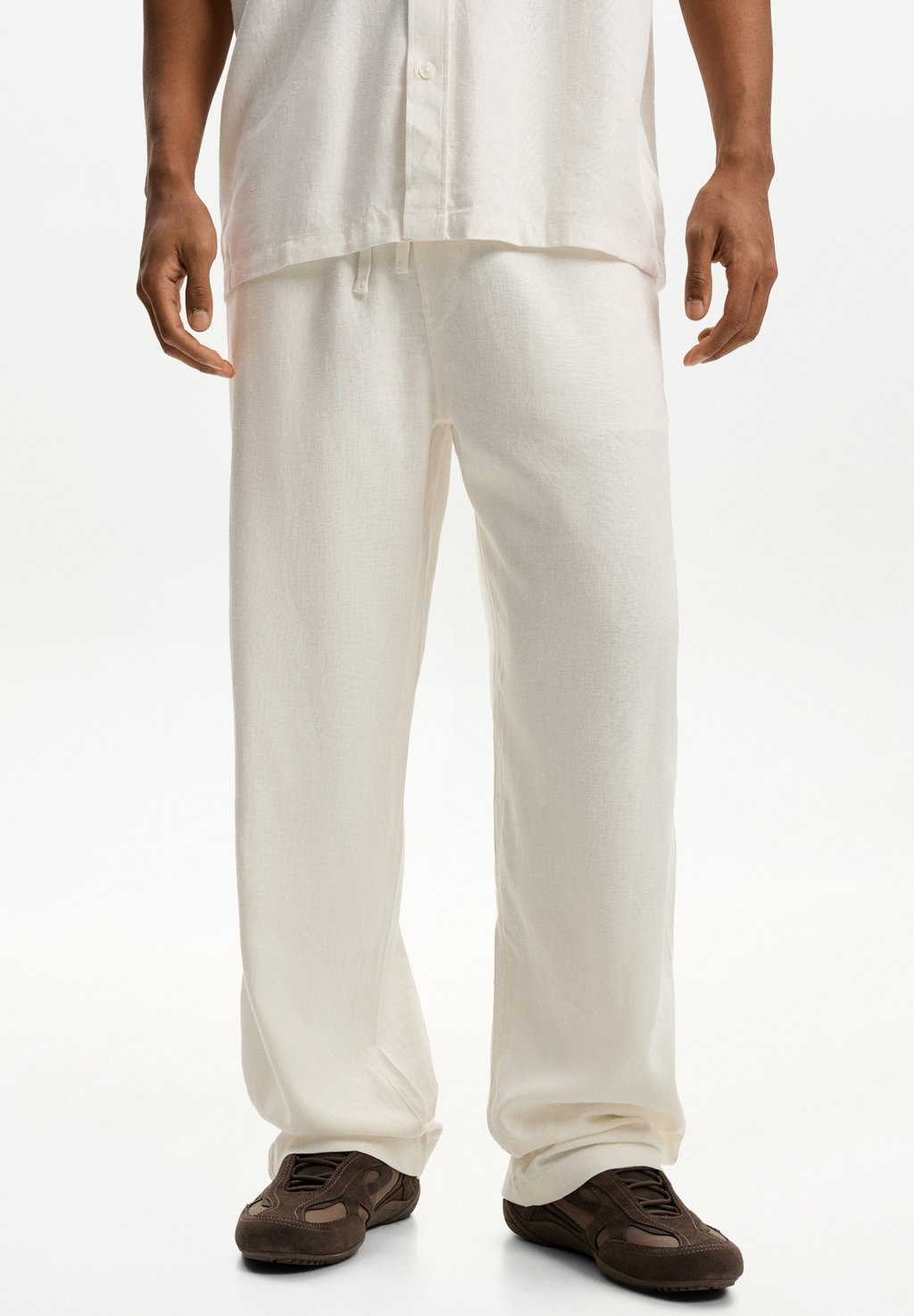 

Брюки RUSTIC WIDE Bershka, White