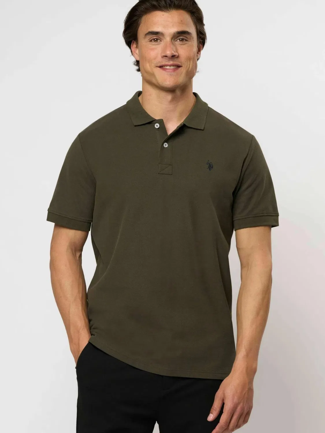 Рубашка на пуговицах стандартного кроя 'UMAlfred' U.S. Polo Assn., Beige — фото 3